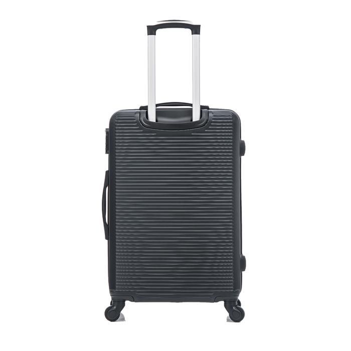 Valigia da cabina 55x35x25 cm con beauty case | Valigia da weekend CELIMS | ABS | Lucchetto | 4 ruote a 360° | Nero