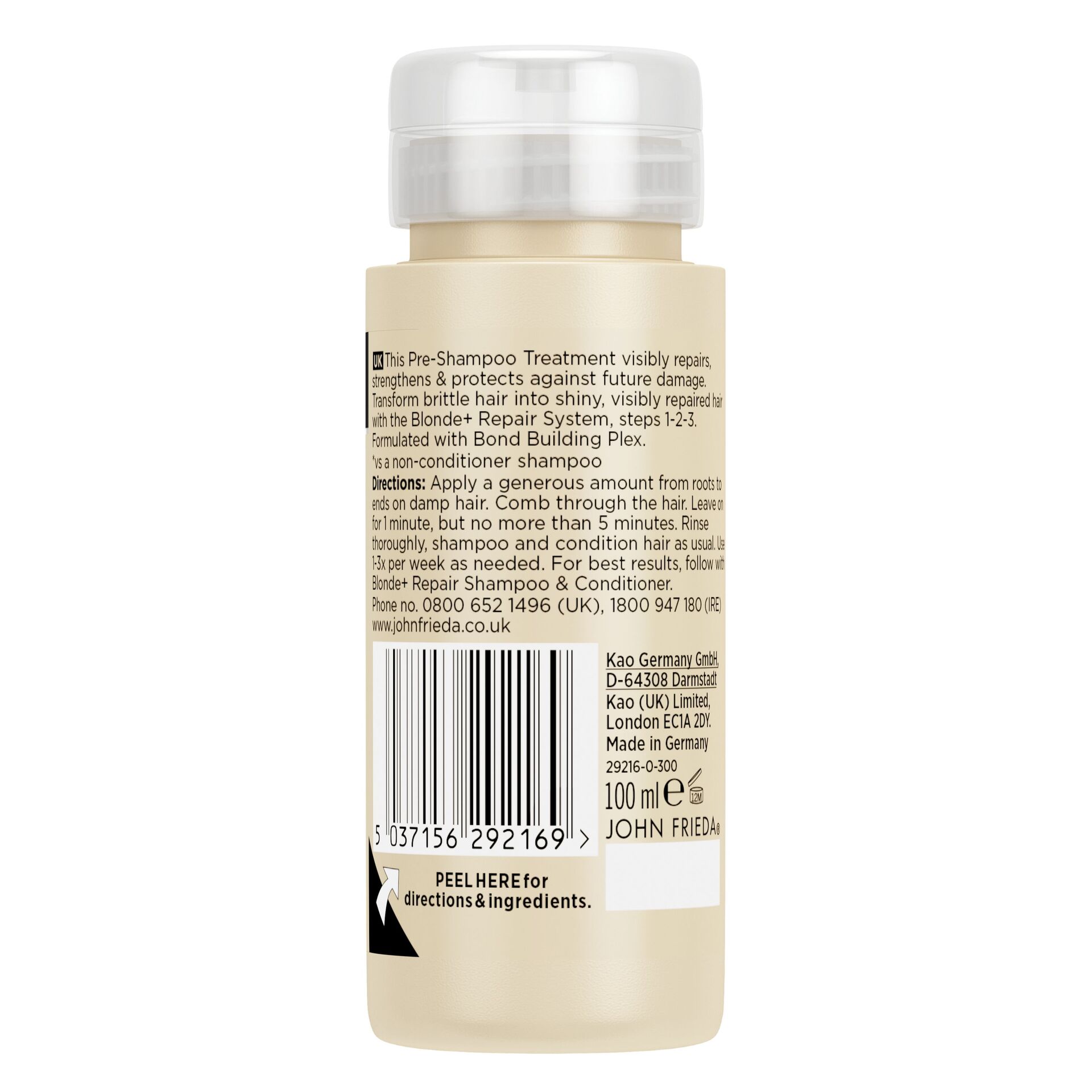 Blonde+ Repair System sampon előtti sampon 100 ml - John Frieda