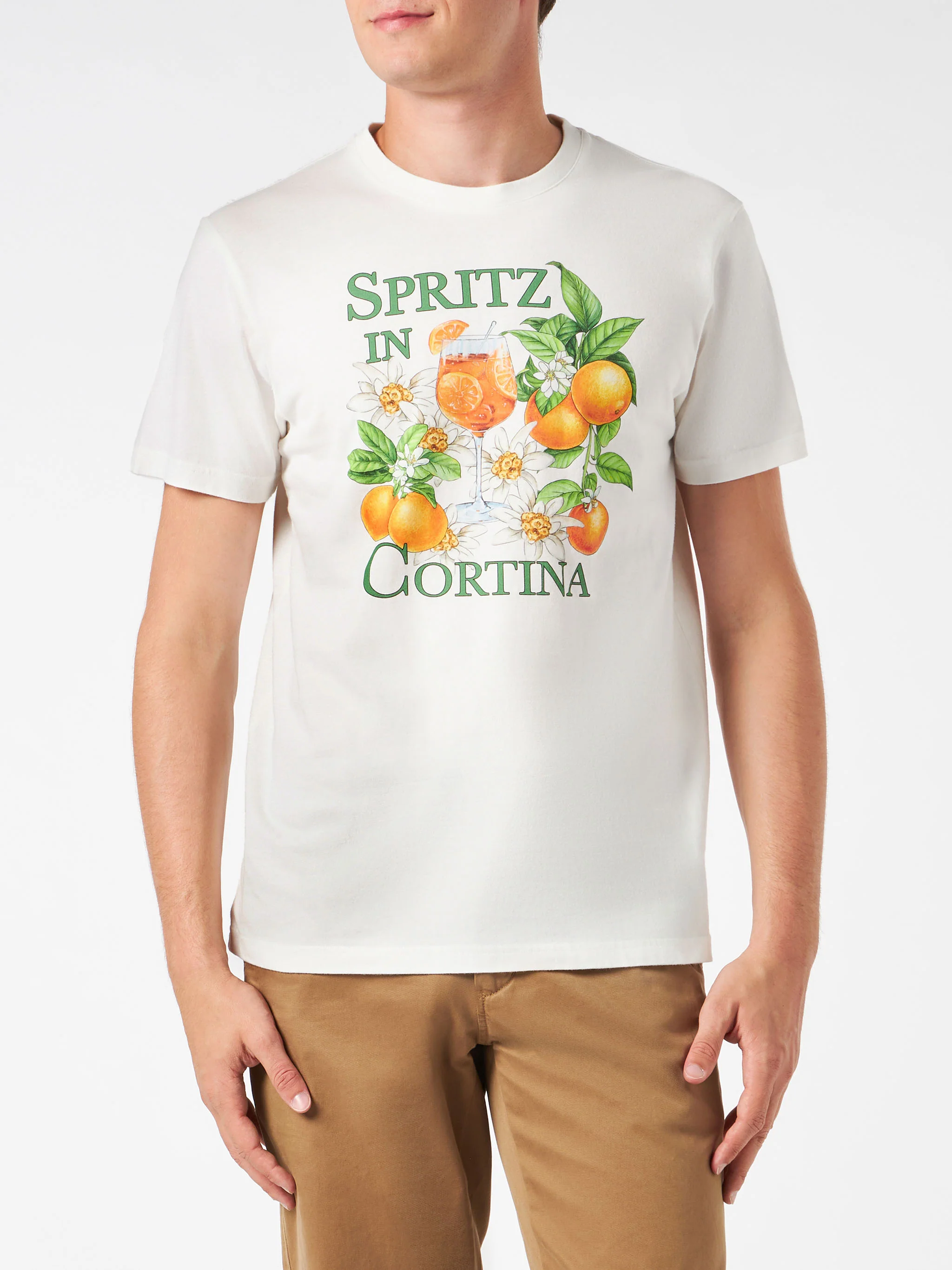 Muška majica od teškog pamuka s printom Spritz in Cortina