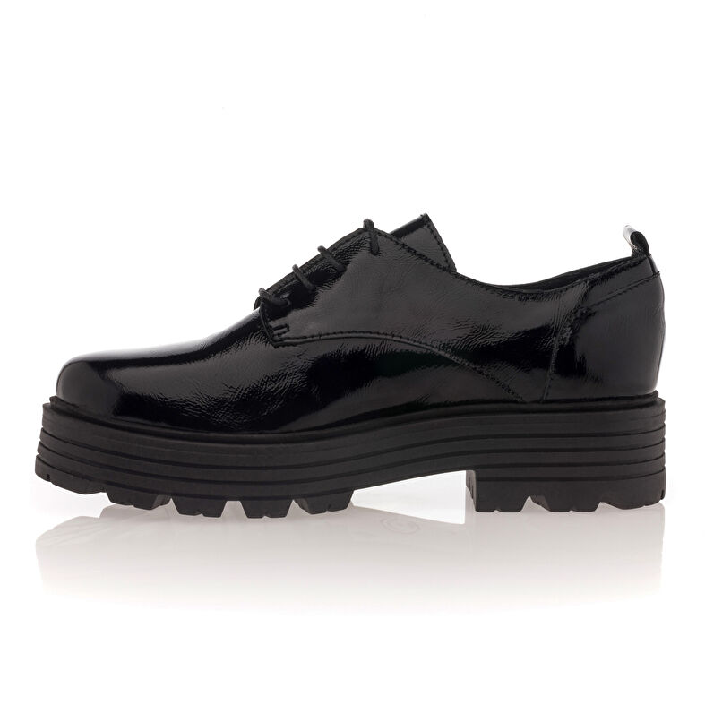 Zwarte veterschoenen voor dames / Derbyschoenen