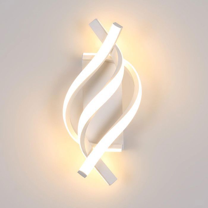DELIPOP Applique Murale LED 22W 3000K Blanc Lampe murale intérieur moderne pour Chambre Couloir - Design incurvée - Lumière blanche