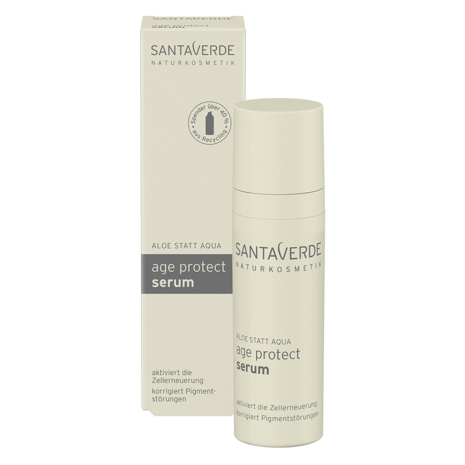 „Santaverde“ drėkinamasis serumas su alaviju nuo senėjimo, 30 ml