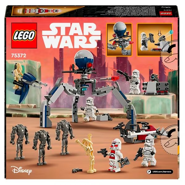 LEGO Star Wars 75372 Klono kario ir kovinio droido kovos rinkinys<br>