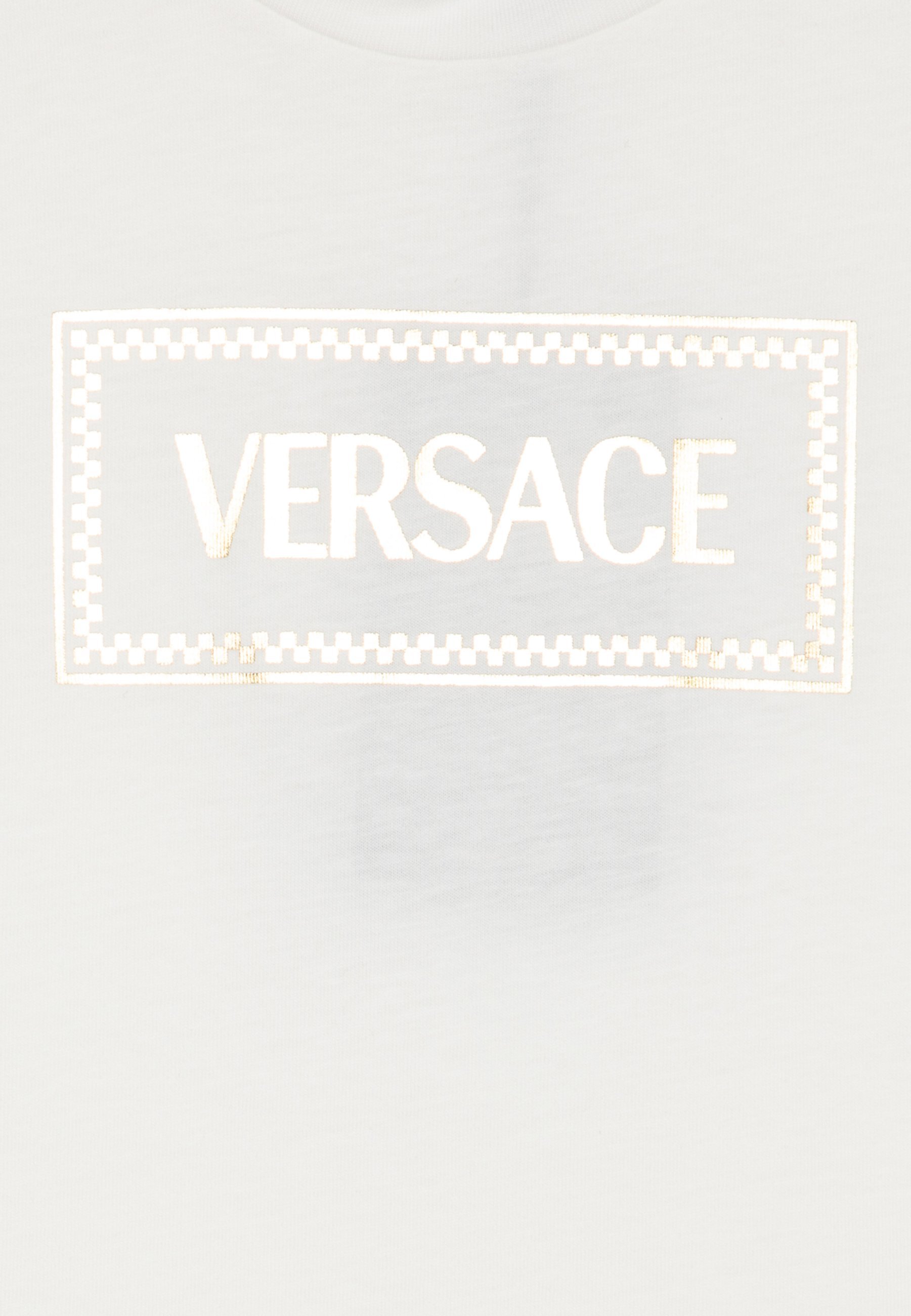 T-shirt Versace Damier imprimé unisexe - blanc/or