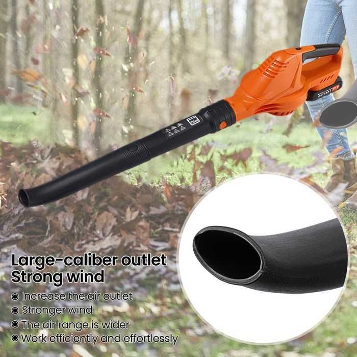 21V Cordless Electric Leaf Blower, 5 Speeds, 150 MPH, 16500 RPM, for Car, Lawn, Patio, Yard, Snow, Garden
