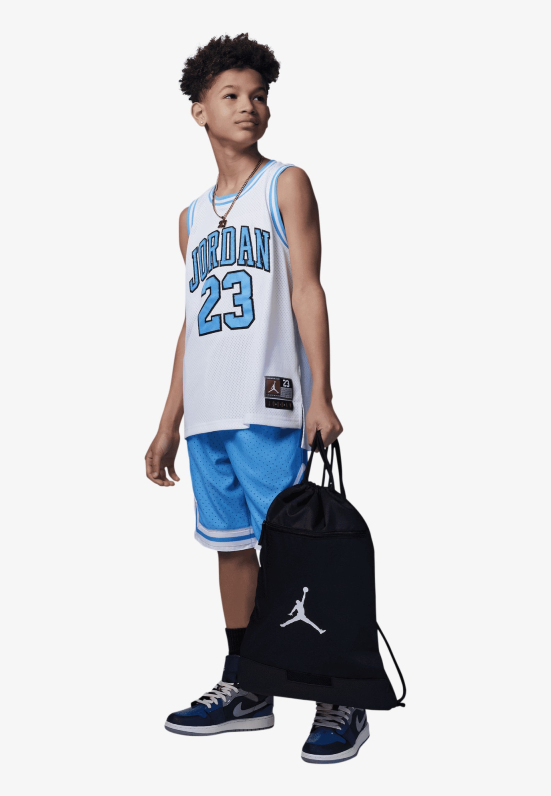 Jordan SPORT GYM UNISEX - Raišteliu sutraukiamas sportinis krepšys - juodas
