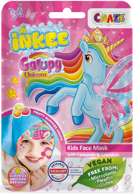 Craze INKEE plátenná maska s jednorožcom pre deti