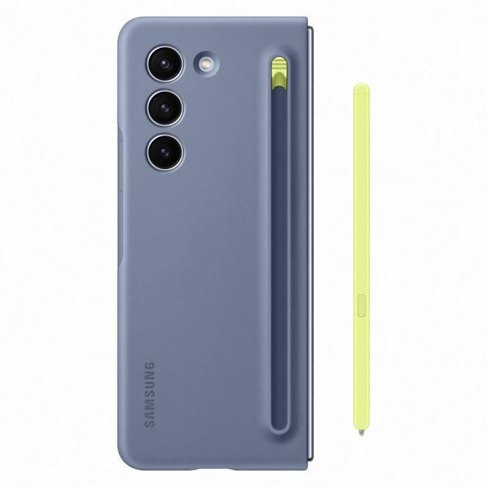 Coque et étui téléphone mobile Samsung Coque avec S Pen integre Z Fold 5 Bleu