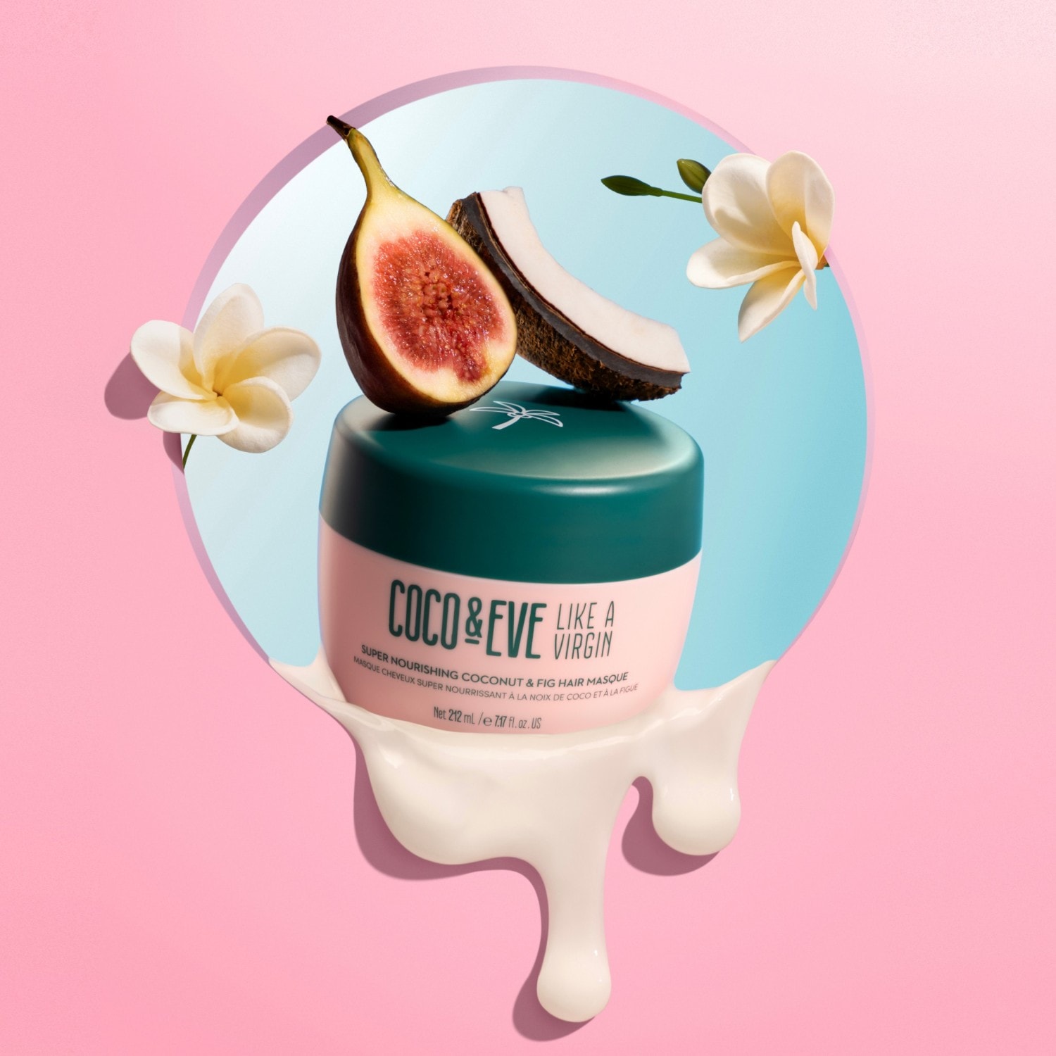 Masque capillaire Coco & Eve « Comme une vierge » – Masque capillaire ultra-nourrissant à la noix de coco et à la figue – 60 ml