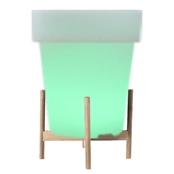 Pot de fleurs lumineux à LED - VINGVO - Étanche - Rechargeable USB