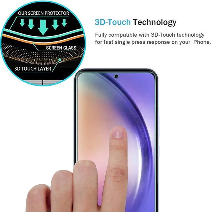 2 Tempered Glass Screen Protectors for Samsung Galaxy A54 5G. Transparent Screen Protector - Scratch Resistant - Ultra Resistant 9H Hardness