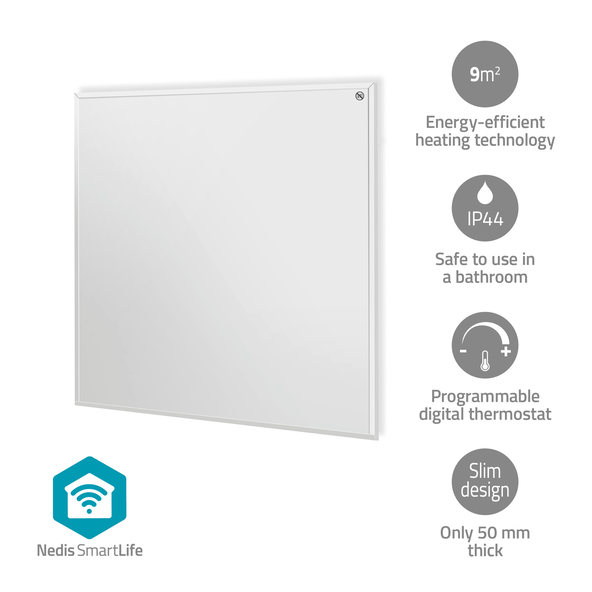 Infrarød varmeovn HTIP350WTW, 350 watt SmartLife