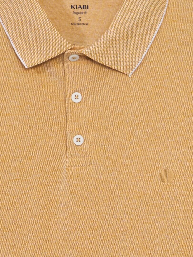 Polo shirt van katoenen piqué - GEEL