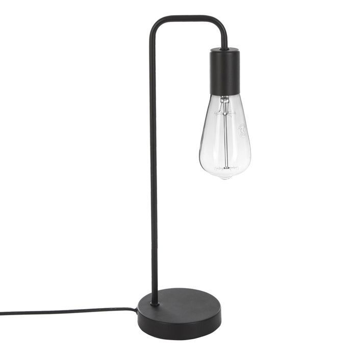 Lámpara de mesa metálica Atmosphera Keli - Altura: 45,5 cm - Negra