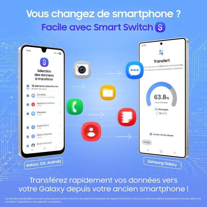 Samsung Galaxy S26 AI Smartphone 512 Go Bleu