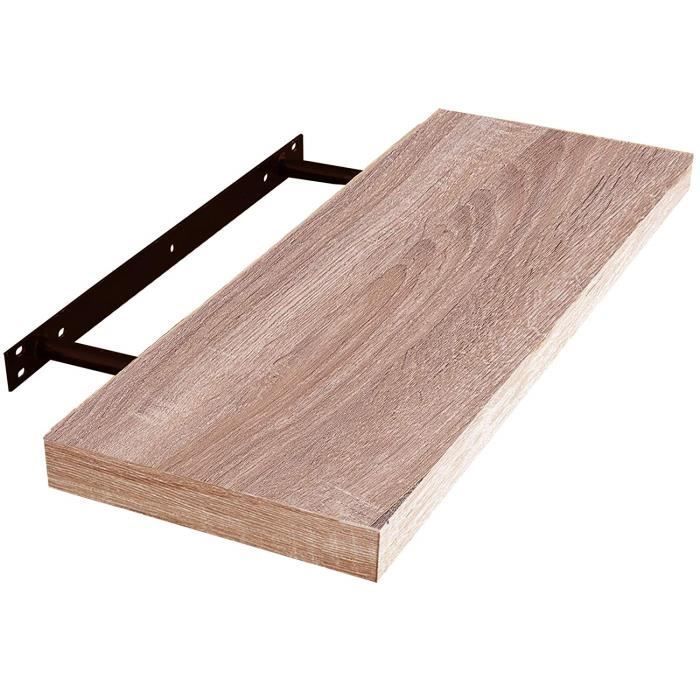 Estantería de pared EUGAD de MDF, 100x22,9x3,8cm, color roble.