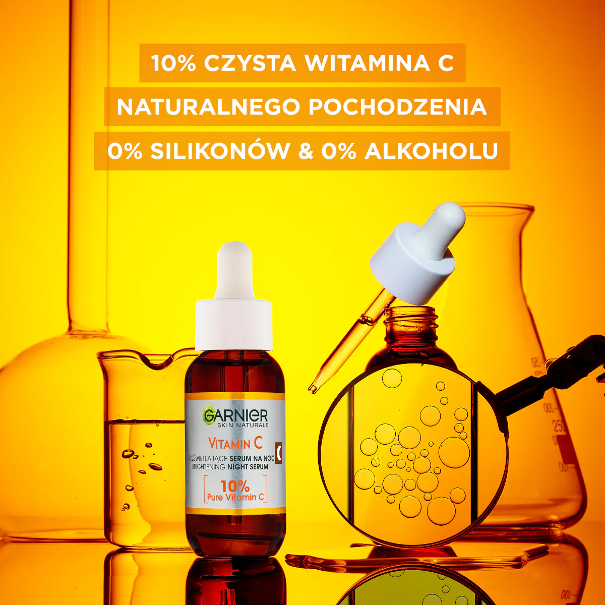 Garnier Skin Naturals Witamina C Rozświetające serum na noc