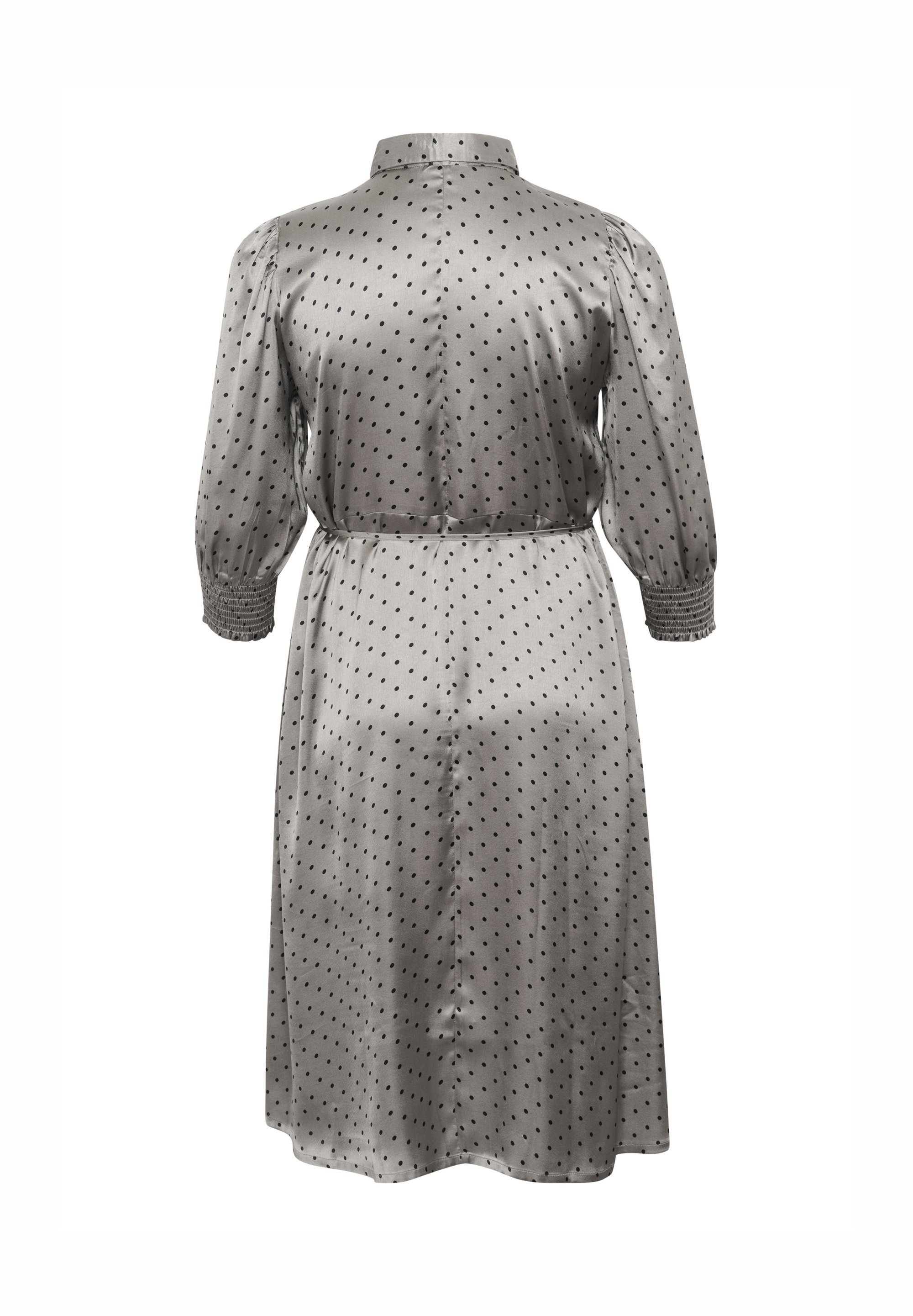 Robe-chemise Kaffe Curve KCEMINE OLINE - Gris anthracite à pois noirs