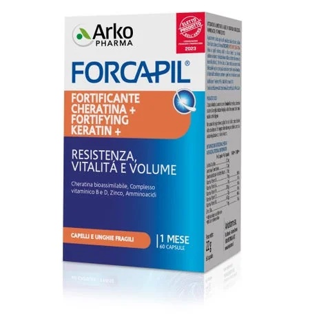 FORCAPIL Forcapil Fortalecimento de Queratina 60 cápsulas Suplemento alimentar à base de queratina