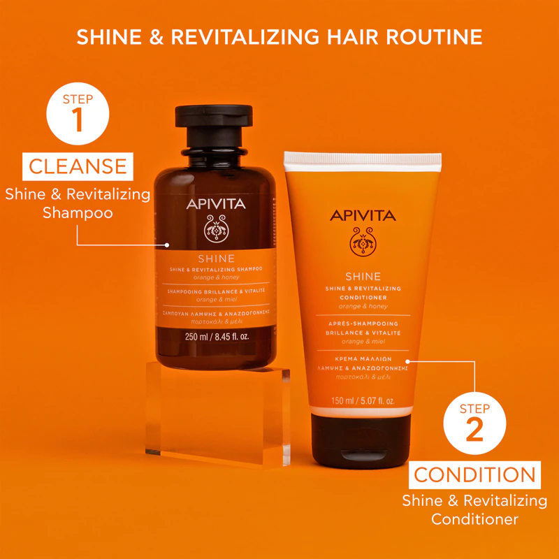 Apivita Shine Revitalisierendes Shampoo für kräftigendes und glänzendes Haar