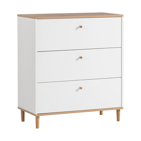 Emma chest of drawers, wide, 3 drawers