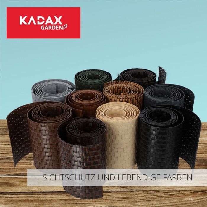 KADAX Ruban de clôture anthracite pour panneaux de clôture 19 cm 2,55 m Couverture de clôture