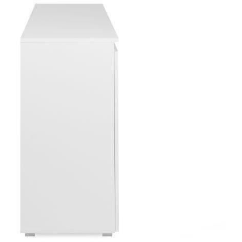 Aparador Capetown - Acabado blanco brillante - Tablero de partículas - 3 puertas - 3 estantes - 3 cajones - 179 x 80,5 x 40 cm