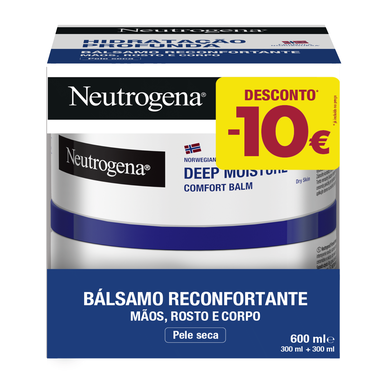 Neutrogena Comforting Balm -kasvovoidepakkaus kasvoille, vartalolle ja käsille, 2 x 100 ml