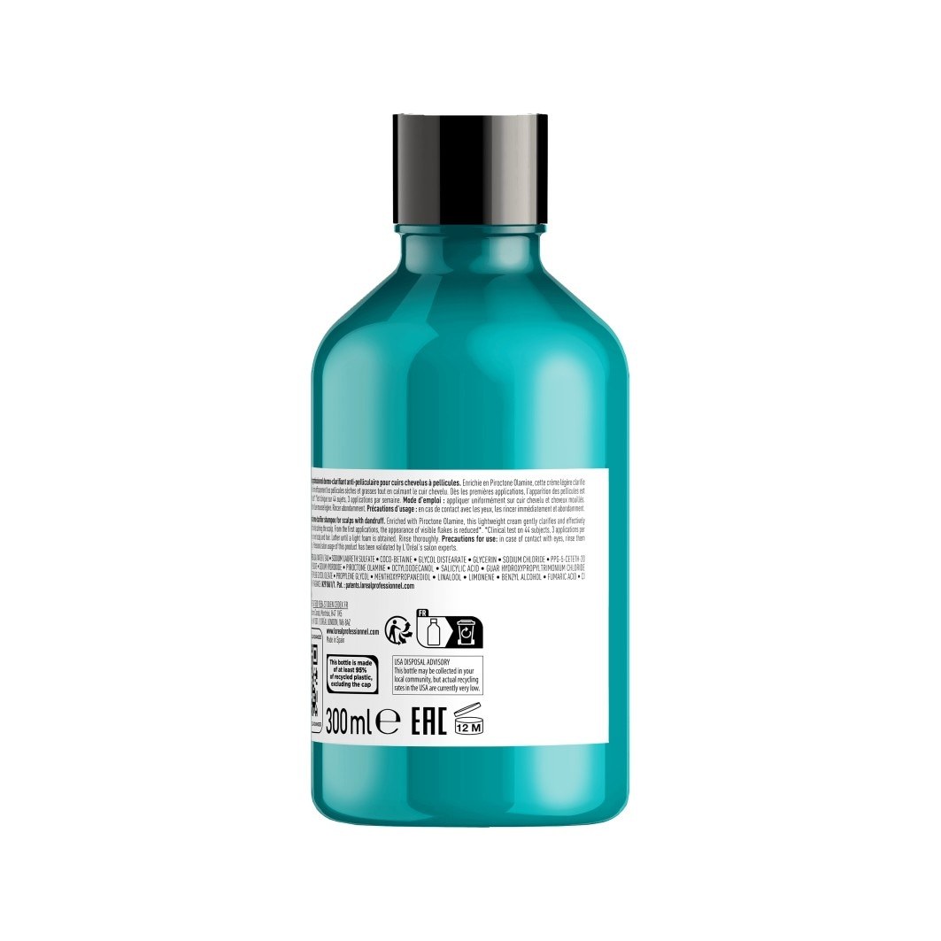 L'Oréal Professionnel Hair Shampoo Scalp Advanced Anti-Dandruff Dermo-Clarifier – 300 ml