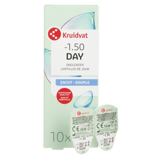 Kruidvat Opticare -1.50 Mekane dnevne kontaktne leće<br>Medicinski proizvod - 10 komada