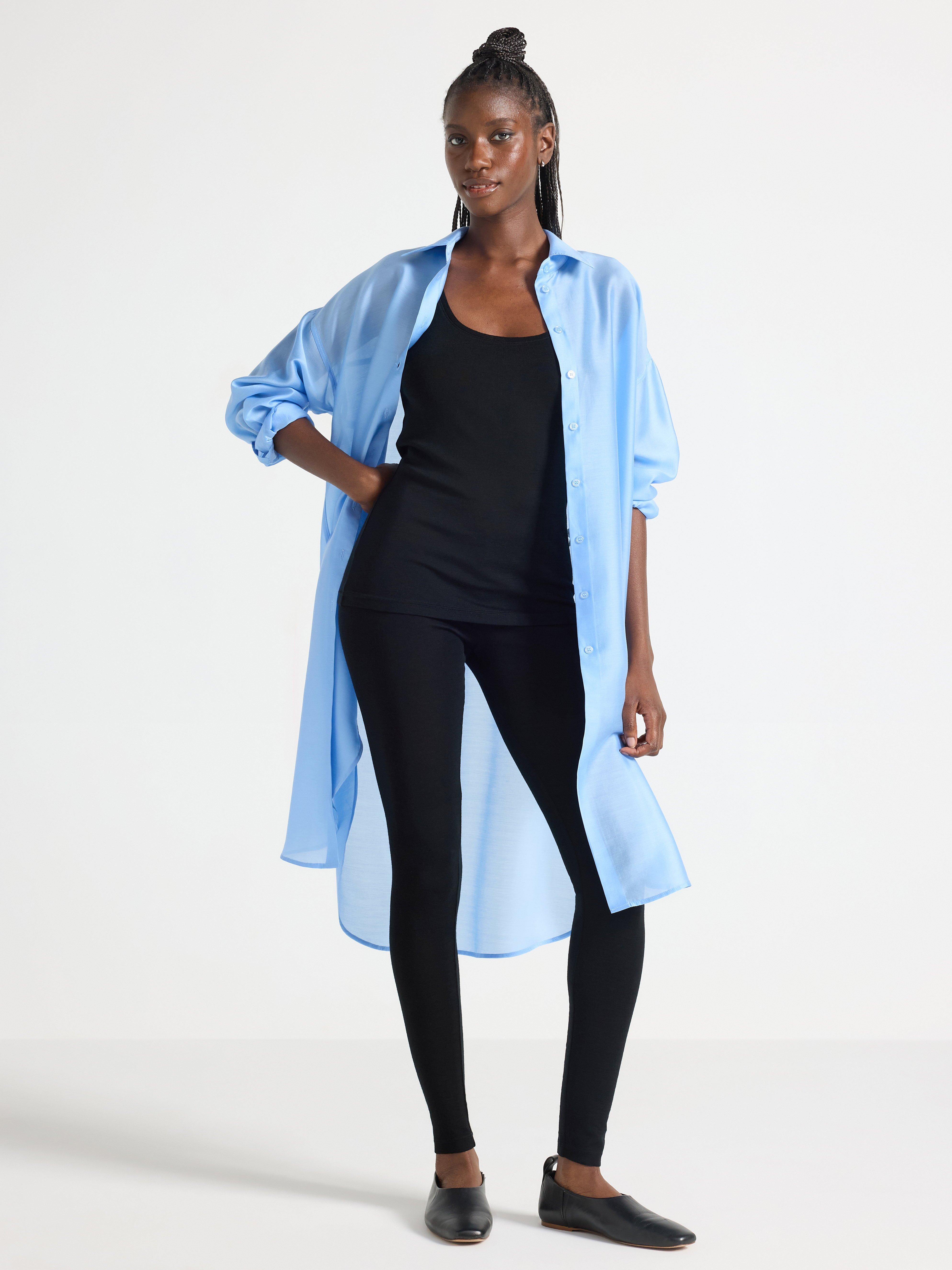 Leggings en laine mérinos noirs