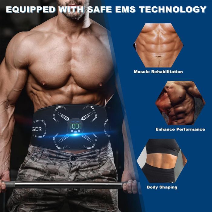 Toning abdominal belt, portable strength training device for physical workout - FITAGS