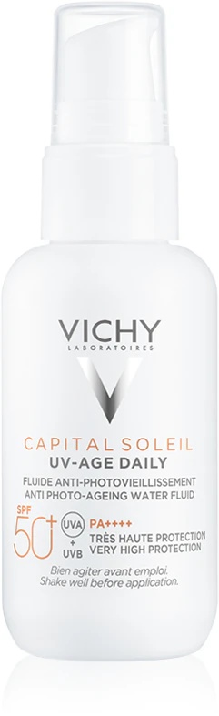 „Vichy Capital Soleil UV-Age“ dieninis fluidas nuo senėjimo, SPF 50+