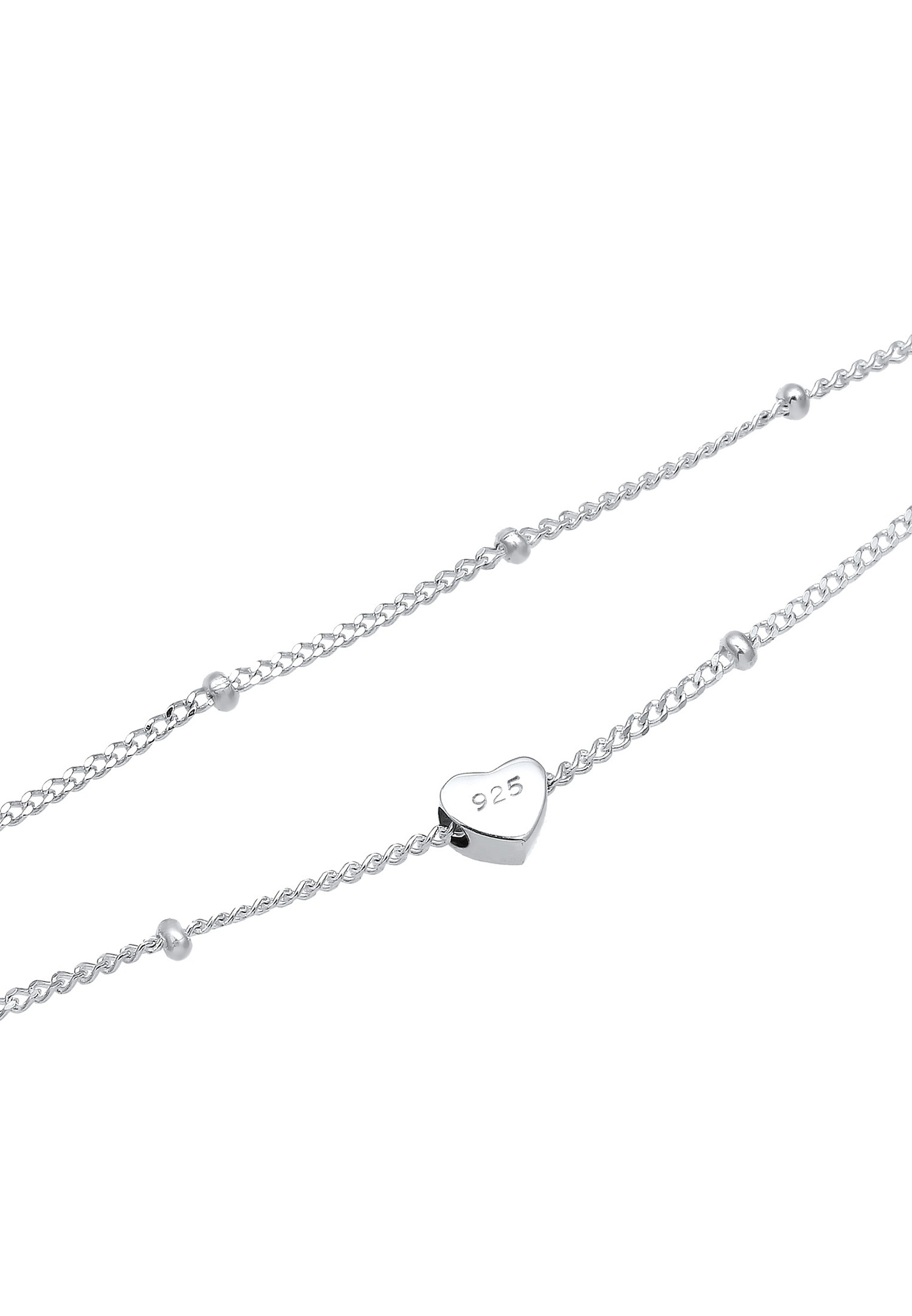 Elli Femmes Choker Look des Couches Coeur Tendance en Argent Sterling 925