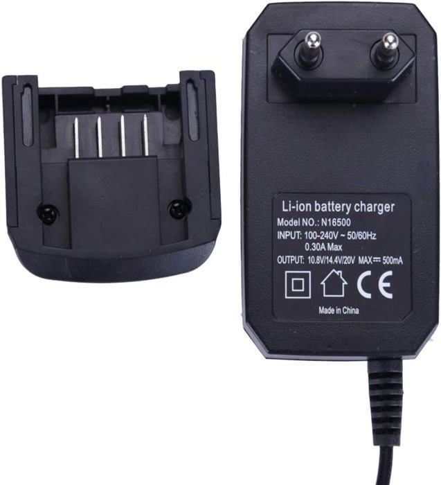 Li-Ion Battery Charger - KOSIIL - Compatible with BLACK & DECKER 10.8V-20V - Black - Rechargeable Battery