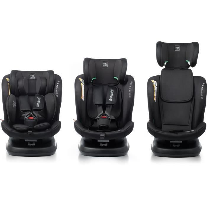 Silla de coche - BABYAUTO - RODIA - Grupo 0/1/2/3 - 40/150 cm - I-Size Plus - Isofix - Giratoria - Reclinable - Reductor - Negra