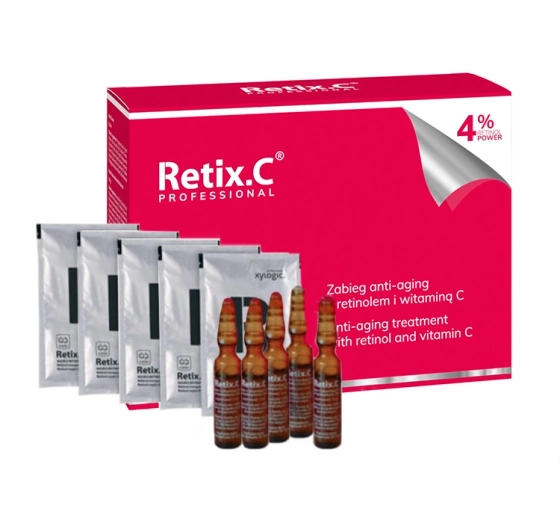 RETIX C ZABIEG ANTI-AGING Z RETINOLEM I WITAMINĄ C 5x2ML   5x4G