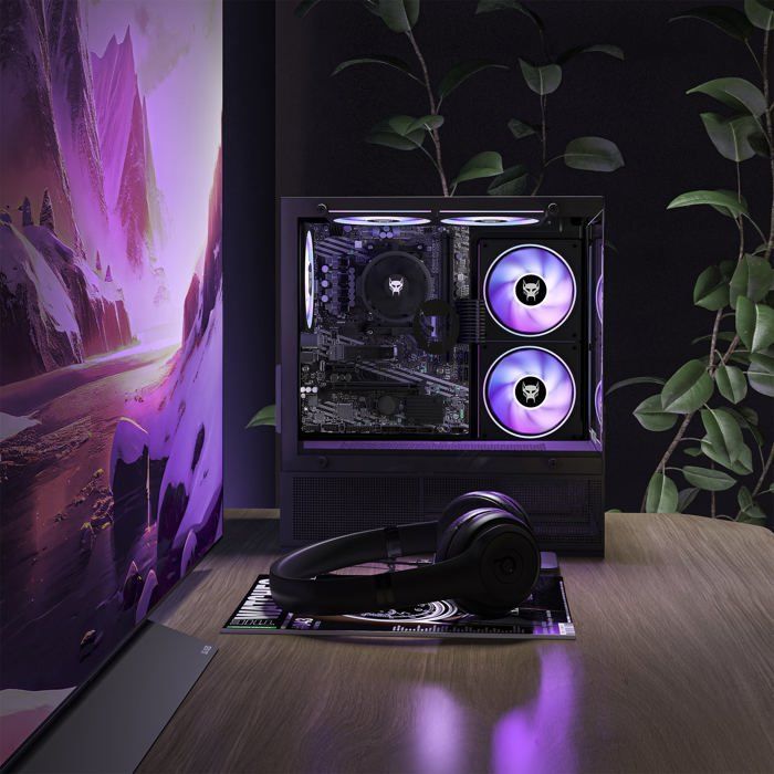 BEASTCOM Q3 Essential Gaming, PC Gamer, AMD Ryzen 5 3400G 4x4,20 GHz, 4K RX Vega 11, 32 GB RAM, 1 TB SSD, WLAN, Win11