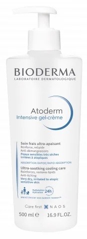 BIODERMA Atoderm Intens gelcrème 500 ml hydrateert en kalmeert.