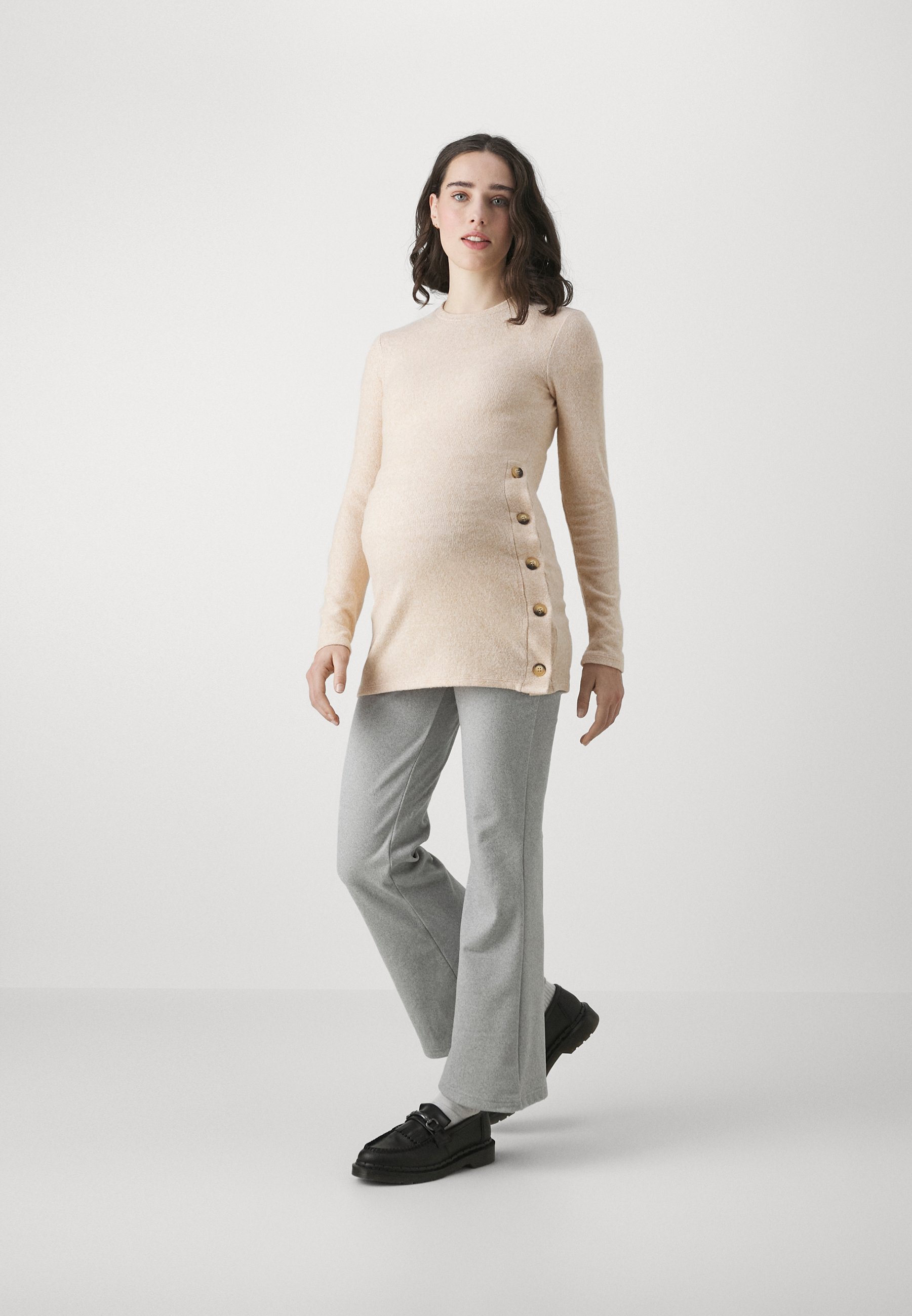 Blusa de manga comprida Anna Field MAMA - cor camelo