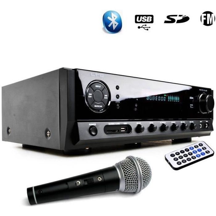 HiFi-Karaoke-Verstärker – LTC Audio – ATM6500BT – 100 W – Bluetooth – FM – USB