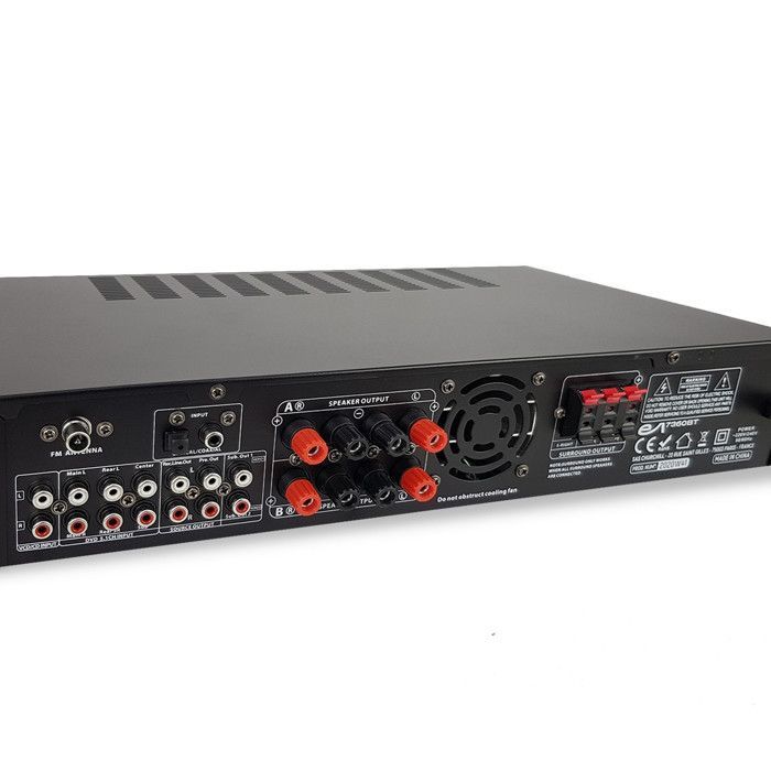 Home Cinema Package - Evidence Acoustics EA950-PG - 5 x 850W Speakers - 5.1 Amplifier with USB, BT, and FM Radio - 4 x 75W, 3 x 20W - Mini Strobe Included