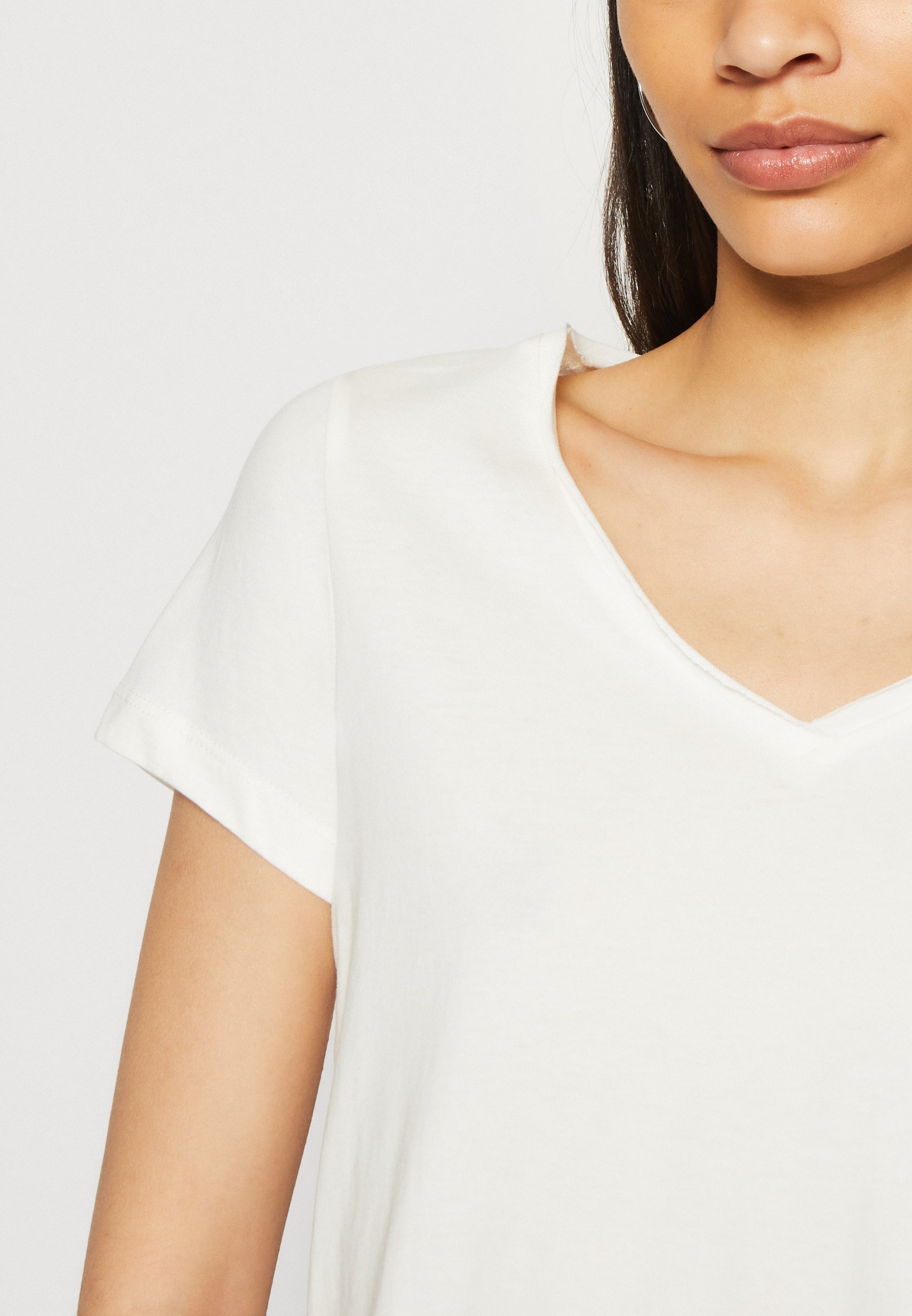 Anna Field 3-pack - Basic T-shirt - donkergeel/paars/wit