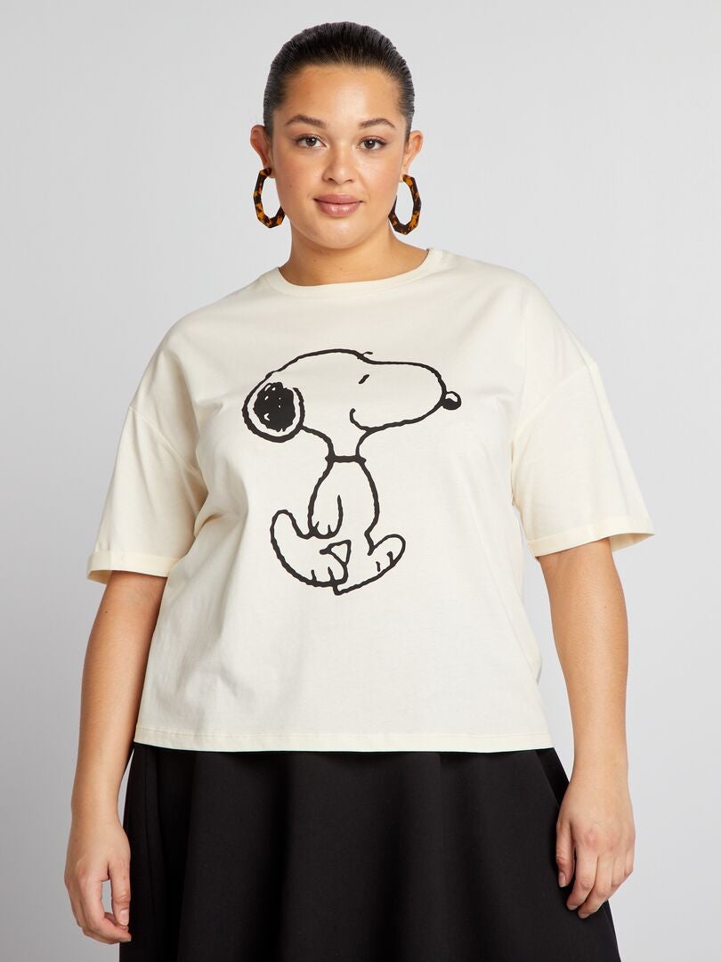 Snoopy T-shirt met print - WIT