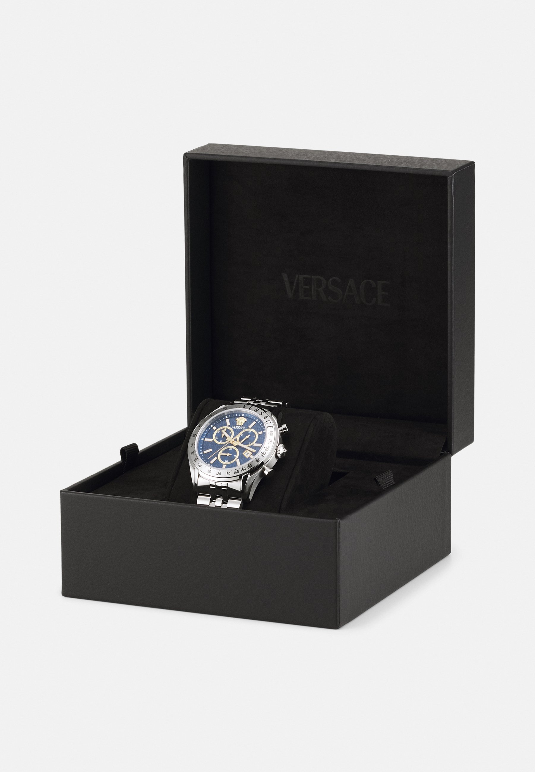 Versace CHRONO MASTER - Chronograafhorloge - donkerblauw/zilverkleurig
