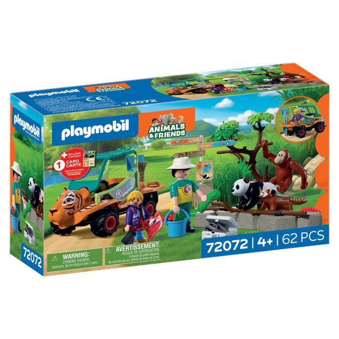 Playmobil 72072 Zoológico: Tratador de animais e veículo