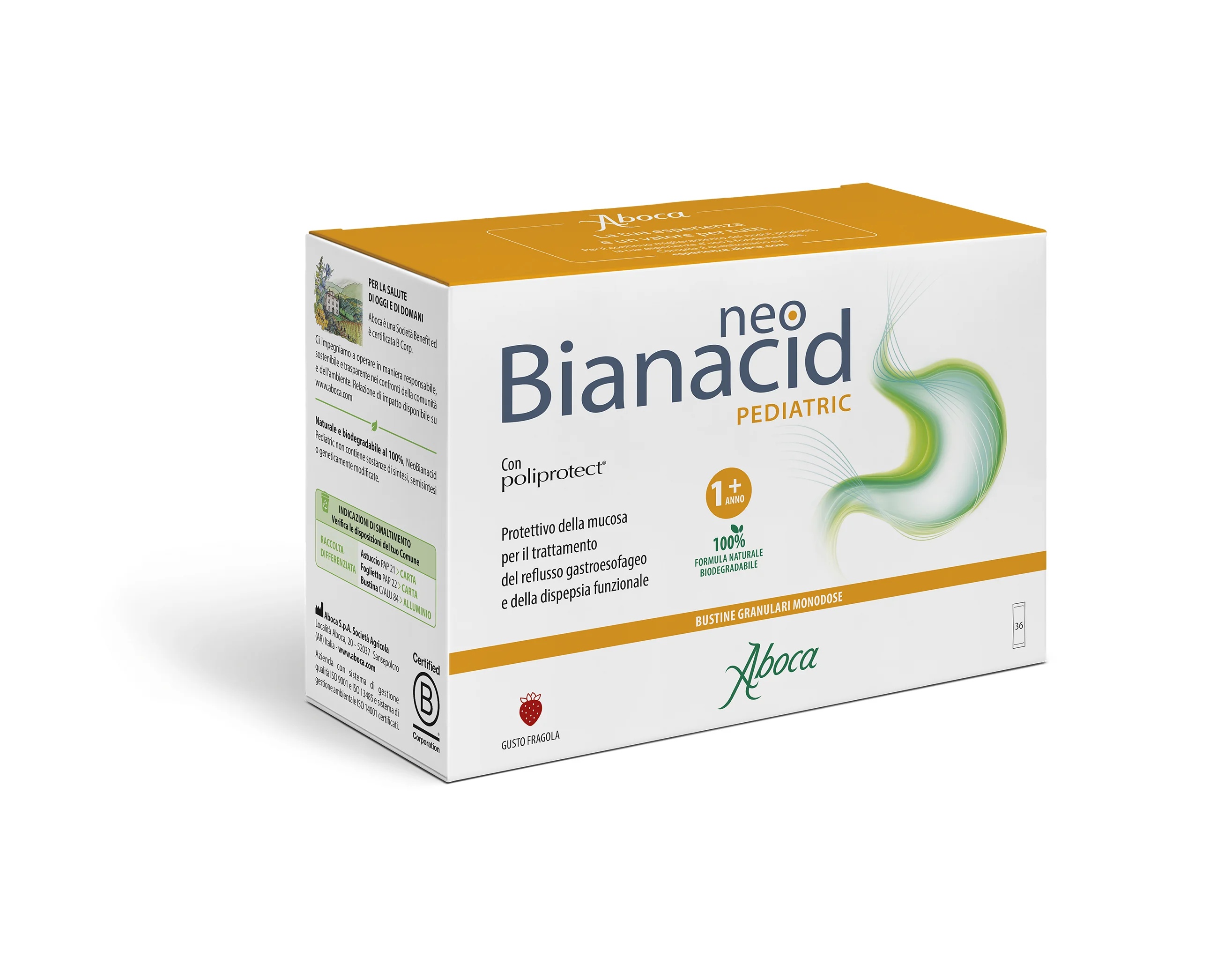 ABOCA Aboca NeoBianacid Pediatric 36 sachets tegen zure reflux en reflux
