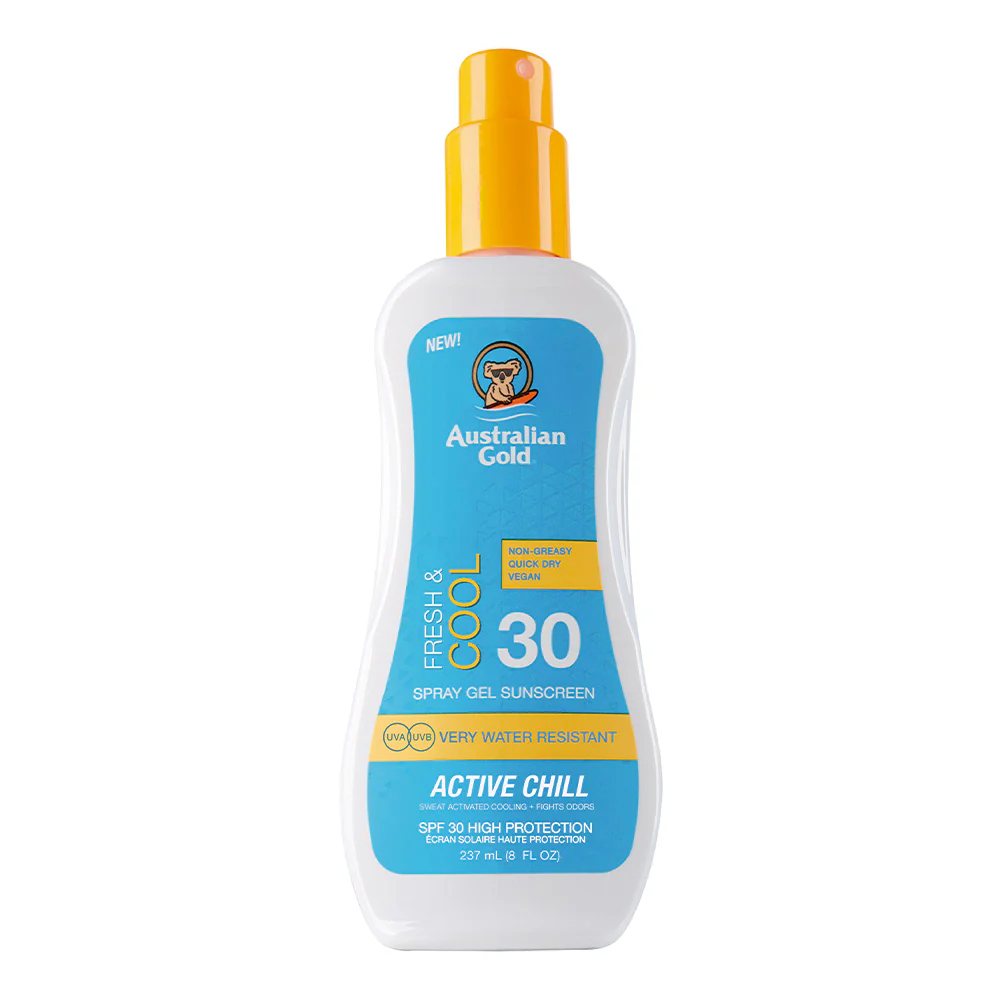 Protezione Solare SPF30 Fresh & Cool Spray Gel Active Chill - Gel solare corpo alta prot.