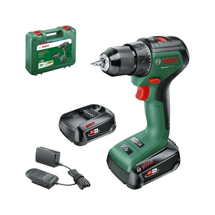 Taladro atornillador inalámbrico UniversalDrill 18V-60 (2 x 2.0Ah) + AL 18V-20