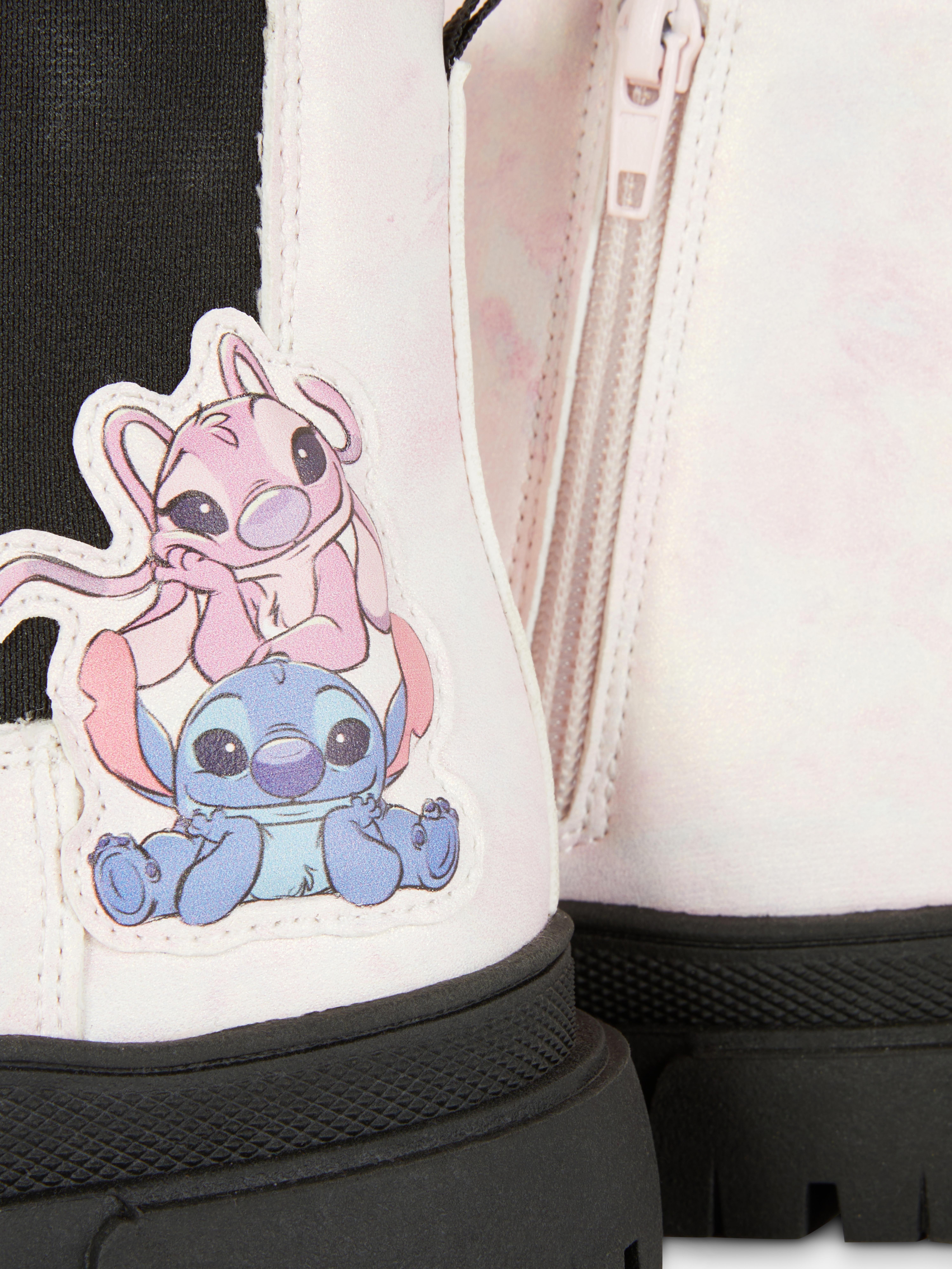 Ghete cu talpă cu crampoane Ghete Disney's Stitch cu talpă cu crampoane, inserții elastice, fermoar și design Disney